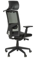 Fotel obrotowy KB-8922A CZARNY - krzesło biurowe do biurka - TILT, ZAGŁÓWEK Fotel obrotowy KB-8922A CZARNY - krzesło biurowe do biurka - TILT, ZAGŁÓWEK