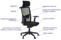 Fotel obrotowy KB-8922A CZARNY - krzesło biurowe do biurka - TILT, ZAGŁÓWEK Fotel obrotowy KB-8922A CZARNY - krzesło biurowe do biurka - TILT, ZAGŁÓWEK