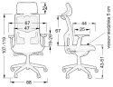 Fotel obrotowy KB-8922A CZARNY - krzesło biurowe do biurka - TILT, ZAGŁÓWEK