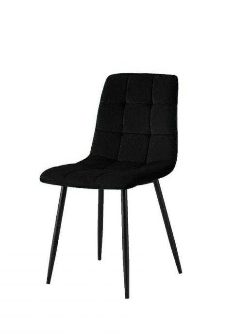 KRZESŁO PIKOWANE CARLO TAPICERKA WELUR - CZARNA nogi metal Modesto Design MODESTO KRZESŁO PIKOWANE CARLO TAPICERKA WELUR - CZARNA nogi metal Modesto Design MODESTO