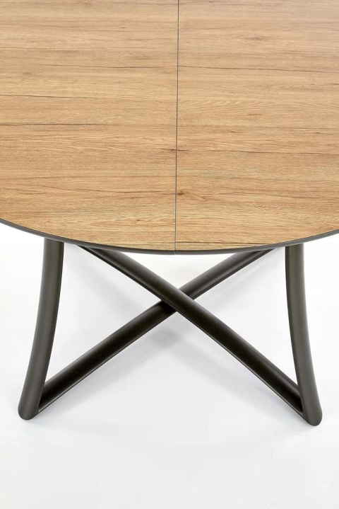 Halmar MORETTI stół rozkładany blat - dąb naturalny / popielaty, nogi - antracyt MDF laminat lakier stal malowana Halmar MORETTI stół rozkładany blat - dąb naturalny / popielaty, nogi - antracyt MDF laminat lakier stal malowana