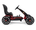 Milly Mally Pojazd Gokart na pedały Abarth Black Czarno Czerwony konstrukcja metalowa osłony plastikowe hamulec ręczny 3 lata +