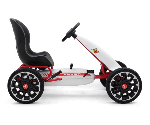 Milly Mally Pojazd Gokart na pedały Abarth White Biały konstrukcja metalowa osłony plastikowe hamulec ręczny 3 lata + Milly Mally Pojazd Gokart na pedały Abarth White Biały konstrukcja metalowa osłony plastikowe hamulec ręczny 3 lata +