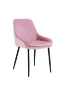 Modesto Design MODESTO krzesło CLOVER pudrowy róż - welur, metal Modesto Design MODESTO krzesło CLOVER pudrowy róż - welur, metal