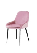 Modesto Design MODESTO krzesło CLOVER pudrowy róż - welur, metal Modesto Design MODESTO krzesło CLOVER pudrowy róż - welur, metal