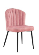 KRZESŁO RANGO Modesto Design MODESTO RÓŻOWE - WELUR NOGI metal CZARNY KRZESŁO RANGO Modesto Design MODESTO RÓŻOWE - WELUR NOGI metal CZARNY