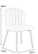 KRZESŁO RANGO Modesto Design MODESTO SZARE - WELUR NOGI CZARNE METAL DO SALONU DO JADALNI KRZESŁO RANGO Modesto Design MODESTO SZARE - WELUR NOGI CZARNE METAL DO SALONU DO JADALNI