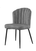 KRZESŁO RANGO Modesto Design MODESTO SZARE - WELUR NOGI CZARNE METAL DO SALONU DO JADALNI KRZESŁO RANGO Modesto Design MODESTO SZARE - WELUR NOGI CZARNE METAL DO SALONU DO JADALNI