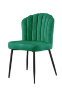 Modesto Design MODESTO krzesło RANGO zielone - welur, nogi metal czarny do jadalni restauracji Modesto Design MODESTO krzesło RANGO zielone - welur, nogi metal czarny do jadalni restauracji