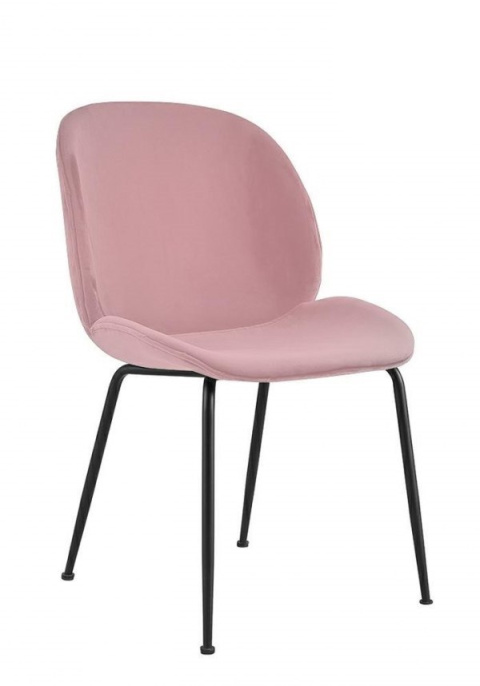 Modesto Design MODESTO krzesło SCOOP pudrowy róż - welur, metal Modesto Design MODESTO krzesło SCOOP pudrowy róż - welur, metal