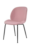 Modesto Design MODESTO krzesło SCOOP pudrowy róż - welur, metal Modesto Design MODESTO krzesło SCOOP pudrowy róż - welur, metal