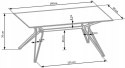 STÓŁ PROSTOKĄTNY 160X90 PASCAL BLAT MDF lakier BIAŁY / CZARNY stal malowana proszkowo HALMAR STÓŁ PROSTOKĄTNY 160X90 PASCAL BLAT MDF lakier BIAŁY / CZARNY stal malowana proszkowo HALMAR