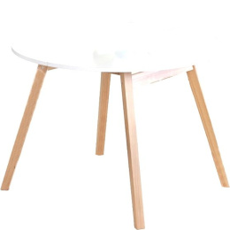 Halmar RUBEN stół kolor blat - biały, nogi - dąb miodowy (102-142x102x75 cm)