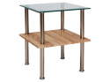 SIGNAL ŁAWA ANA SZKŁO HARTOWANE TRANSP./ METAL CHROM MDF DĄB SONOMA 50x50 SIGNAL ŁAWA ANA SZKŁO HARTOWANE TRANSP./ METAL CHROM MDF DĄB SONOMA 50x50