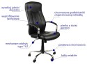 Fotel obrotowy ZN-9152 CZARNY - krzesło biurowe do biurka - TILT Fotel obrotowy ZN-9152 CZARNY - krzesło biurowe do biurka - TILT