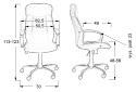 Fotel obrotowy ZN-9152 CZARNY - krzesło biurowe do biurka - TILT Fotel obrotowy ZN-9152 CZARNY - krzesło biurowe do biurka - TILT