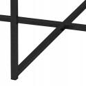 ACTONA stolik ALISMA 80 - szkło efekt marmuru, czarne nogi metal do wnętrz klasycznych i nowoczesnych