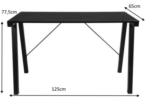 Actona ACTONA biurko TYPHOON prostokątne czarny - blat szkło typu Float, stelaż metal 125x65 Actona ACTONA biurko TYPHOON prostokątne czarny - blat szkło typu Float, stelaż metal 125x65