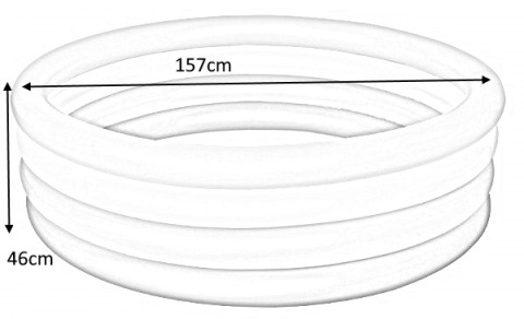 Bestway Bestway 51117 BASEN DMUCHANY CZTERY KOLORY OKRĄGŁY PVC 157cm x 46cm POJ. 522L Bestway Bestway 51117 BASEN DMUCHANY CZTERY KOLORY OKRĄGŁY PVC 157cm x 46cm POJ. 522L