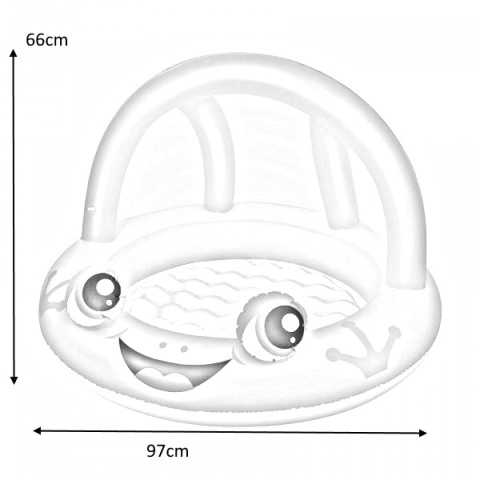 Bestway Bestway 52189 BASEN DMUCHANY Z DASZKIEM ŻABKA/BIEDRONKA 97cmxH66cm PVC pojemność 26l miękka dmuchana podłoga Bestway Bestway 52189 BASEN DMUCHANY Z DASZKIEM ŻABKA/BIEDRONKA 97cmxH66cm PVC pojemność 26l miękka dmuchana podłoga