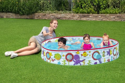 Bestway Bestway 55029 BASENIK ROZPOROWY FILL 'N FUN OKRĄGŁY DMUCHANY BURTA STATKU Z OKIENKAMI 152cm x25cm PVC dno winylowe 435 l Bestway Bestway 55029 BASENIK ROZPOROWY FILL 'N FUN OKRĄGŁY DMUCHANY BURTA STATKU Z OKIENKAMI 152cm x25cm PVC dno winylowe 435 l
