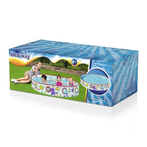 Bestway Bestway 55029 BASENIK ROZPOROWY FILL 'N FUN OKRĄGŁY DMUCHANY BURTA STATKU Z OKIENKAMI 152cm x25cm PVC dno winylowe 435 l Bestway Bestway 55029 BASENIK ROZPOROWY FILL 'N FUN OKRĄGŁY DMUCHANY BURTA STATKU Z OKIENKAMI 152cm x25cm PVC dno winylowe 435 l