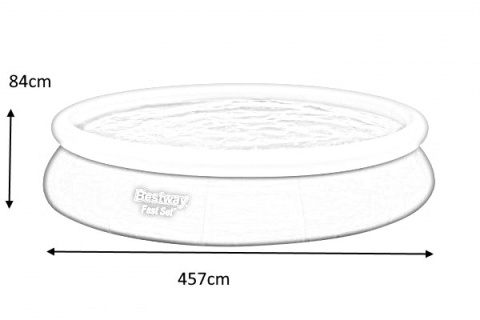 Bestway Bestway 57313 BASEN ROZPOROWY FAST SET Z POMPĄ FILTRACYJNĄ 4.57m x 0.84m Bestway Bestway 57313 BASEN ROZPOROWY FAST SET Z POMPĄ FILTRACYJNĄ 4.57m x 0.84m