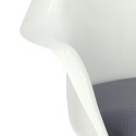 D2.DESIGN Krzesło TulAr biały/szara poduszka D2.DESIGN Krzesło TulAr biały/szara poduszka