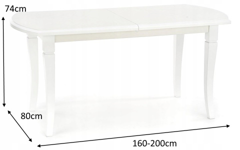 Halmar FRYDERYK 160/200 cm stół kolor biały (160-200x80x74 cm) Halmar FRYDERYK 160/200 cm stół kolor biały (160-200x80x74 cm)