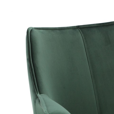 Intesi tapicerowane Krzesło Fotel Lord zielone 65 tkanina velvet nogi metal malowany proszkowo czarny z podłokietnikami Intesi tapicerowane Krzesło Fotel Lord zielone 65 tkanina velvet nogi metal malowany proszkowo czarny z podłokietnikami