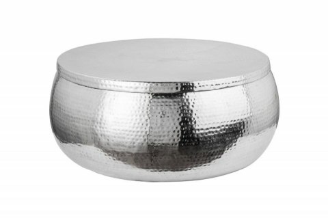 Invicta Interior INVICTA stolik kawowy ORIENT STORAGE - 70cm, aluminum, metal, srebrny Invicta Interior INVICTA stolik kawowy ORIENT STORAGE - 70cm, aluminum, metal, srebrny