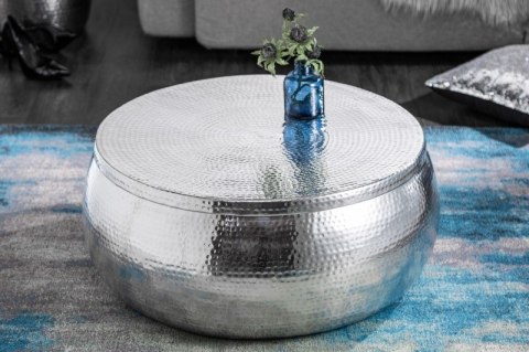 Invicta Interior INVICTA stolik kawowy ORIENT STORAGE - 70cm, aluminum, metal, srebrny Invicta Interior INVICTA stolik kawowy ORIENT STORAGE - 70cm, aluminum, metal, srebrny