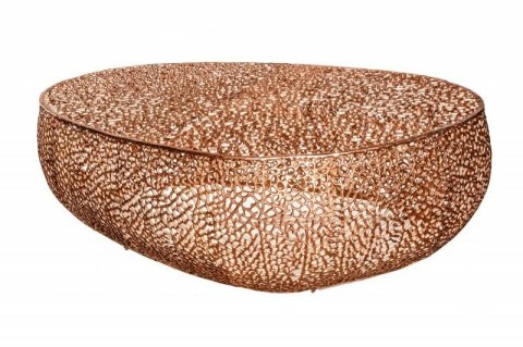 Invicta interior INVICTA stolik kawowy LEAF 122cm - miedziany, metal Invicta interior INVICTA stolik kawowy LEAF 122cm - miedziany, metal