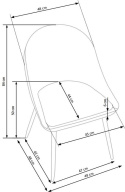 Halmar K406 krzesło jasno brązowe ekoskóra /czarne stal malowana proszkowo Halmar K406 krzesło jasno brązowe ekoskóra /czarne stal malowana proszkowo
