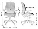 Fotel obrotowy KB-912B GRAFIT - krzesło biurowe do biurka - TILT