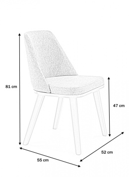 Halmar PUEBLO krzesło dąb miodowy / tap. Kreta 11 (musztardowy)