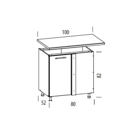 Halmar VENTO Szafka Kuchenna DN-100/82 szafka dolna narożna front: beżowy