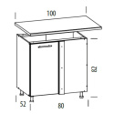 Halmar VENTO Szafka Kuchenna DN-100/82 szafka dolna narożna front: biały