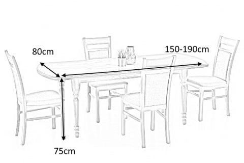 Halmar ARNOLD stół kolor dąb craft (150-190x80x75 cm) Halmar ARNOLD stół kolor dąb craft (150-190x80x75 cm)