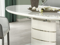 HALMAR stół owalny ASPEN rozkładany, biały 140-180x90 MDF lakierowany stal nierdzewna HALMAR stół owalny ASPEN rozkładany, biały 140-180x90 MDF lakierowany stal nierdzewna