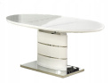 HALMAR stół owalny ASPEN rozkładany, biały 140-180x90 MDF lakierowany stal nierdzewna HALMAR stół owalny ASPEN rozkładany, biały 140-180x90 MDF lakierowany stal nierdzewna