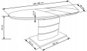 HALMAR stół owalny ASPEN rozkładany, biały 140-180x90 MDF lakierowany stal nierdzewna HALMAR stół owalny ASPEN rozkładany, biały 140-180x90 MDF lakierowany stal nierdzewna