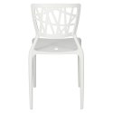 D2.DESIGN Krzesło Bush białe tworzywo PP nowoczesne i komfortowe do domu i lokalu