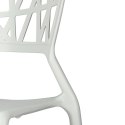 D2.DESIGN Krzesło Bush białe tworzywo PP nowoczesne i komfortowe do domu i lokalu