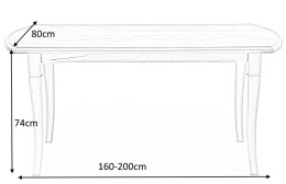 Halmar FRYDERYK 160/200 cm stół kolor dąb craft (160-200x80x74 cm)