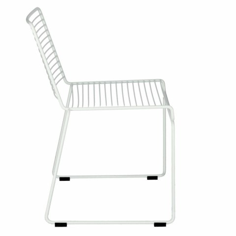Intesi Krzesło geometryczne Dilly White metalowe Białe na płozach do recepcji jadalni restauracji Intesi Krzesło geometryczne Dilly White metalowe Białe na płozach do recepcji jadalni restauracji