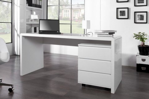 Invicta Interior INVICTA biurko FAST TRADE 160x60 cm białe - płyta MDF lakierowana Invicta Interior INVICTA biurko FAST TRADE 160x60 cm białe - płyta MDF lakierowana