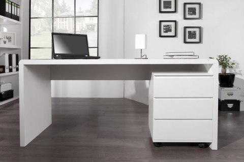 Invicta Interior INVICTA biurko FAST TRADE 160x60 cm białe - płyta MDF lakierowana Invicta Interior INVICTA biurko FAST TRADE 160x60 cm białe - płyta MDF lakierowana