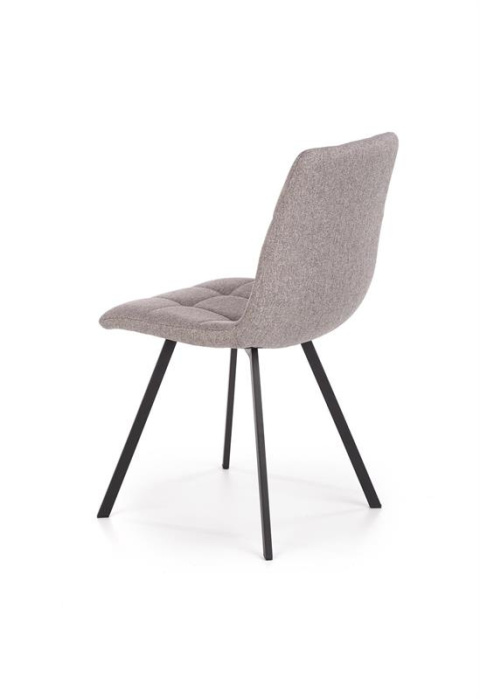 Halmar K402 krzesło pikowane popielate tkanina / stal Halmar K402 krzesło pikowane popielate tkanina / stal