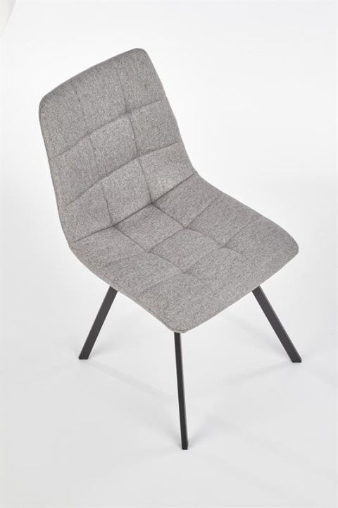 Halmar K402 krzesło pikowane popielate tkanina / stal Halmar K402 krzesło pikowane popielate tkanina / stal